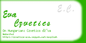 eva czvetics business card
